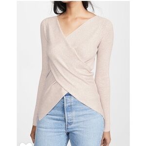 Brochu Walker Ali Ribbed Wrap Front Sweater